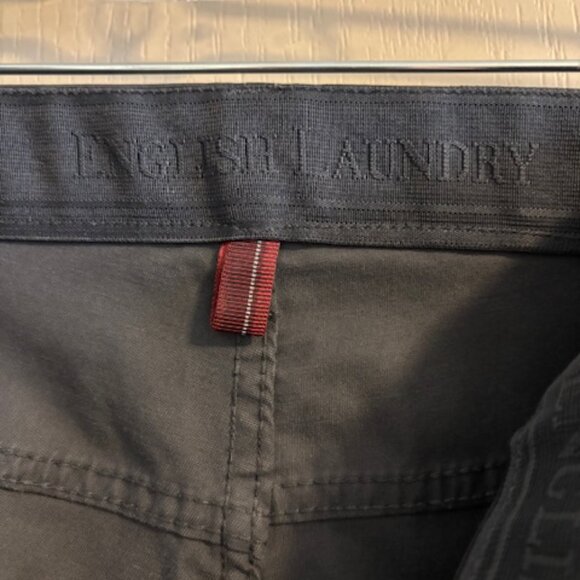 English Laundry Men's Size 38x34 Dark Gray Cotton Blend Straight Leg Pants - Picture 7 of 9